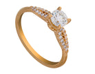 5/8ct. t.w. Round Cut Diamond Engagement Ring in 14K Yellow Gold