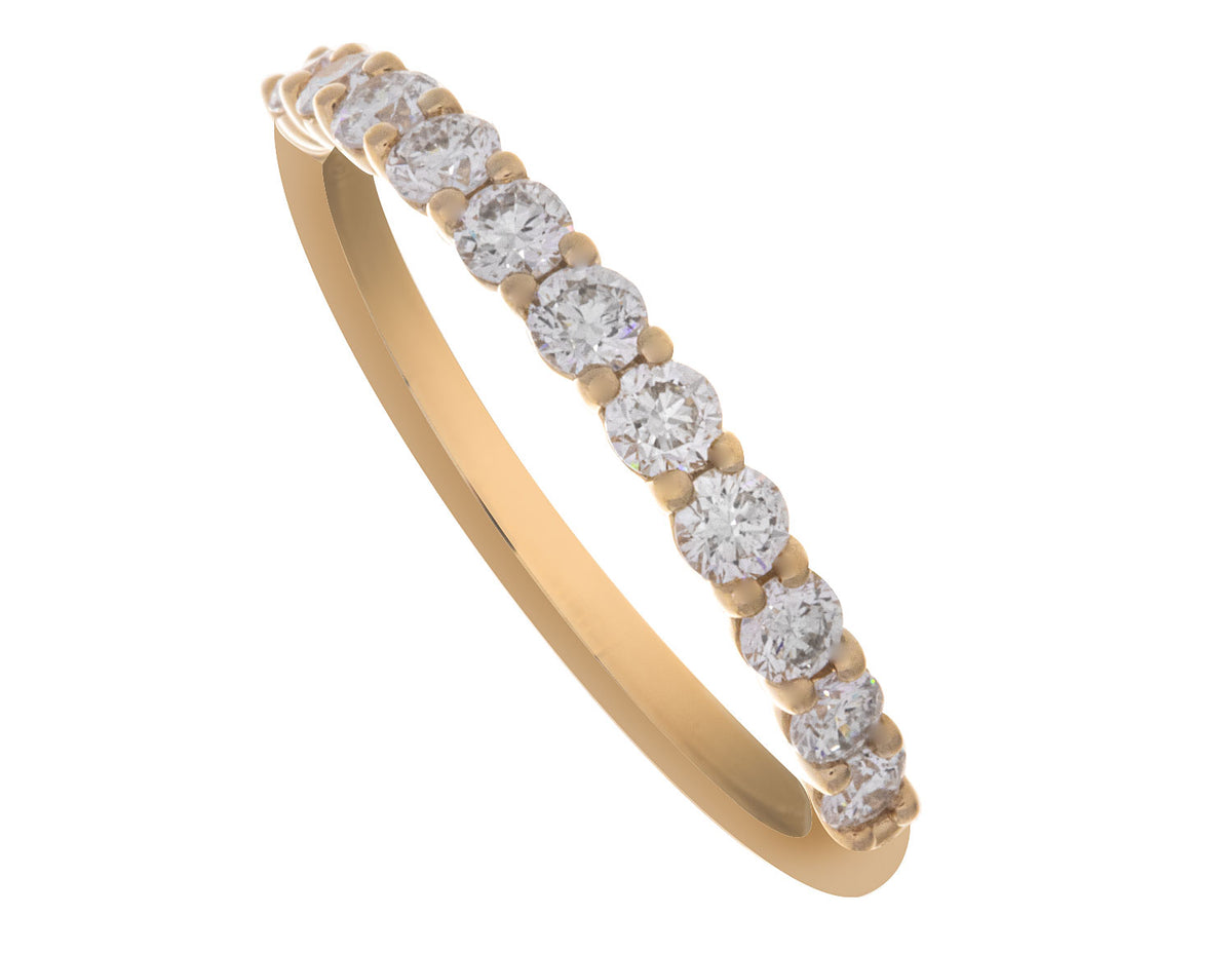 Round Diamond Ring in 14K Yellow Gold