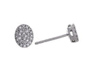 1/4ct. t.w. Oval Shape Newborn Lab Created Diamond Earrings in Sterling Silver