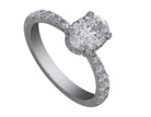 1 1/2ct. t.w. Oval Cut Newborn Lab Created Diamond Engagement Ring in 14K White Gold