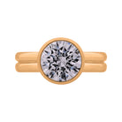 4.5mm Solitaire Bezel Engagement Ring in 14K Yellow Gold