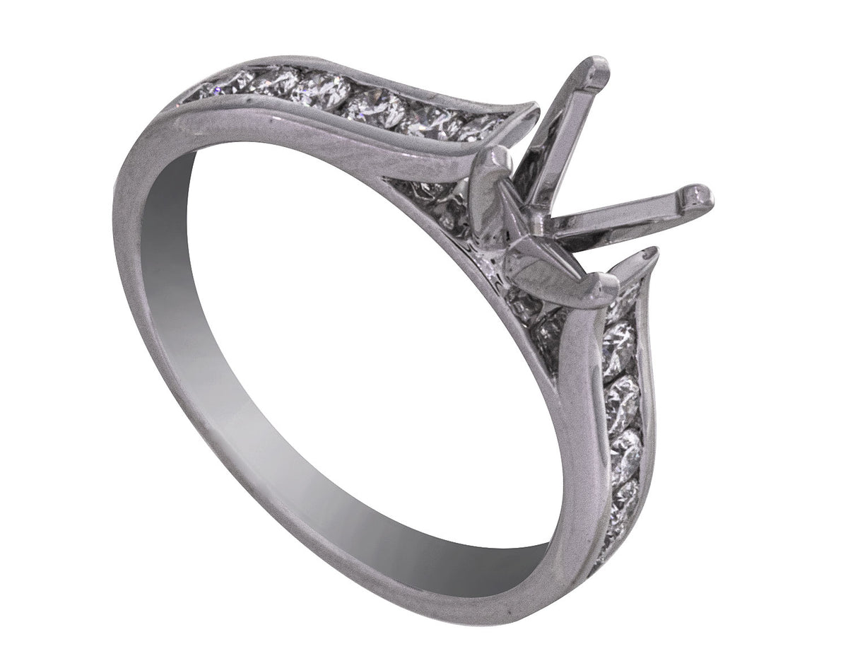 1/2ct. t.w. Diamond Engagement Ring in 14K White Gold
