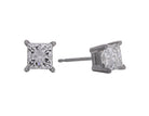1&1/2ct. t.w. Princess Cut Diamond Stud Earrings in 14K White Gold