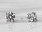 7 1/7ct. t.w. Round Brilliant Newborn Lab Created Diamond Studs in 14K White Gold