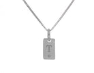 .01ct. Laser Initial "T" Pendant in Sterling Silver