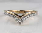 1/4ct. t.w. Chevron Diamond Wedding Ring in 14K Yellow Gold
