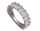 5ct. t.w. Radiant Cut Newborn Lab Created Diamond Anniversary Ring in 14K White Gold