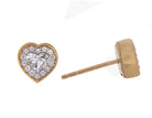 5/8ct. t.w. Newborn Lab Created Diamond Heart Halo Earrings in 14K Yellow Gold