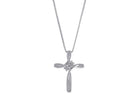 .01ct. t.w. Diamond Cross Pendant in Sterling Silver