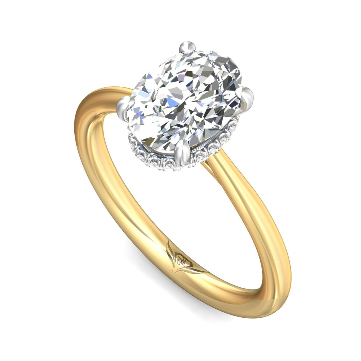 .06ct. t.w. Diamond Engagement Ring in 14K Yellow and White Gold