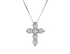 1 1/7ct. t.w. Diamond Cross Pendant in 14K White Gold