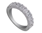 3 1/2ct. t.w. Emerald Cut Newborn Lab Created Diamond Ring in 14K White Gold