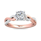 1/10ct. t.w. Round Cut Diamond Engagement Ring in 14K Rose and White Gold