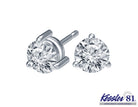 1/3ct. t.w. Kessler 81 Round Diamond Stud Earrings in 14K White Gold