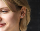 1/4ct. t.w. Oval Shape Newborn Lab Created Diamond Earrings in Sterling Silver