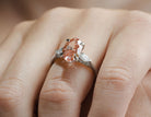 3 1/2ct. t.w. Pink Oval Cut Newborn Lab Created Diamond Engagement Ring in 14K White Gold