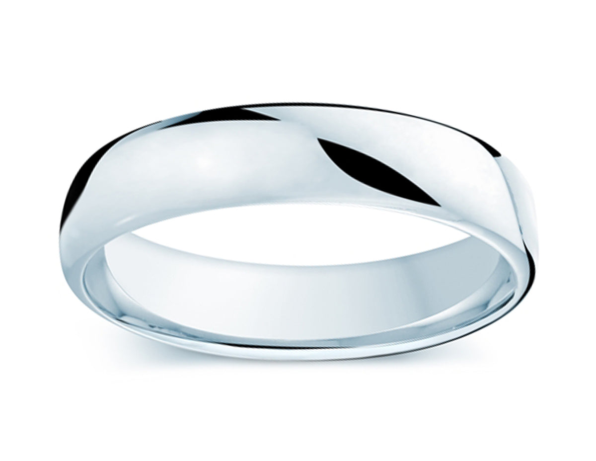 5.5mm Euro Men's Wedding Band in 14K White Gold