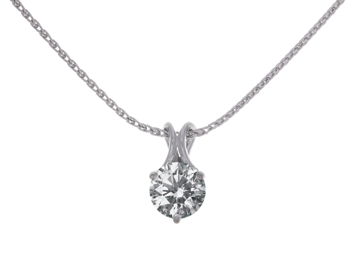 1 1/2ct. Newborn Lab Created Diamond Pendant in 14K White Gold