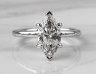 2ct. Marquise Cut Newborn Lab Created Diamond Solitaire Engagement Ring in 14K White Gold