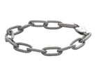7" Diamond Cut Fancy Oval Link Bracelet in Stainless Steel