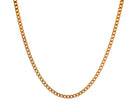 Stainless Steel/Gold-IP Polished Curb Link Chain With Key Clasp