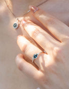 1/2ct. t.w. Blue and White Diamond Ring in 14K White Gold