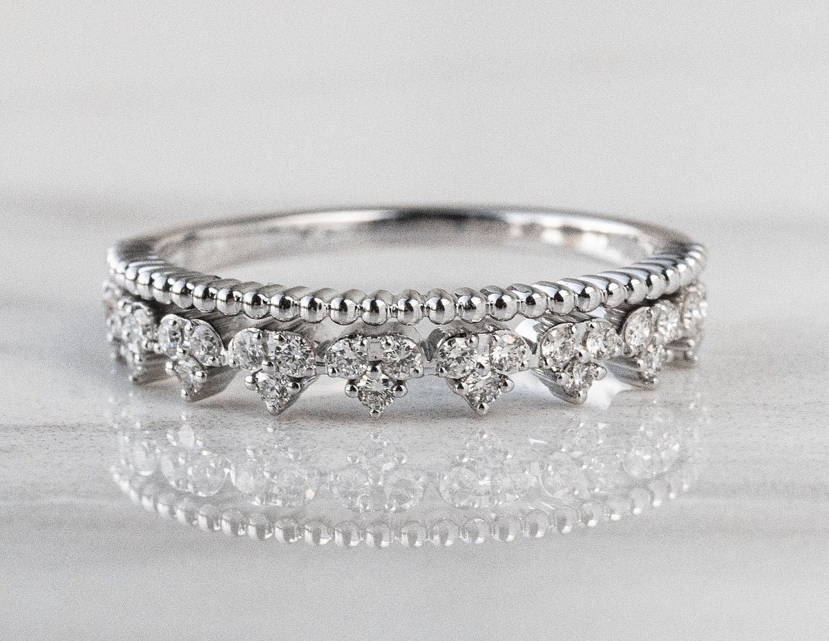 1/4ct. t.w. Vintage Diamond Fashion Ring in 14K White Gold