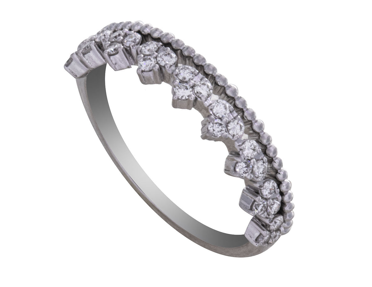 1/4ct. t.w. Vintage Diamond Fashion Ring in 14K White Gold