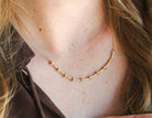 1/5ct. t.w. Diamond Disc Station Necklace in 14K Yellow Gold