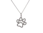 .05ct. t.w. Paw Print Pendant in Sterling Silver