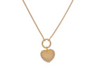 18" Dangle Heart Pendant in 14K Yellow Gold