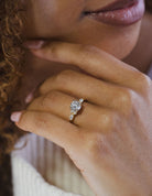 1 1/4ct. t.w. Round Cut Newborn Lab Created Diamond Engagement Ring in 14K Yellow Gold