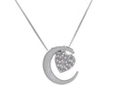 1/8ct. t.w. Diamond 'Love U to the moon & back' Pendant in Sterling Silver
