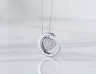 1/8ct. t.w. Diamond 'Love U to the moon & back' Pendant in Sterling Silver