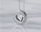 1/8ct. t.w. Diamond 'Love U to the moon & back' Pendant in Sterling Silver