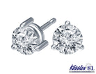 1ct. t.w. Kessler 81 Round Diamond Stud Earrings in 14K White Gold
