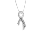 .05ct. t.w. Diamond Ribbon Pendant in 14K White Gold