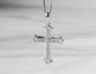 1/10ct. t.w. Diamond Cross Pendant in Sterling Silver