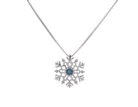 1/10ct. Blue Diamond Snowflake Pendant in Sterling Silver