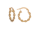 10K Yellow Gold Twisted Mini Hoop Earrings