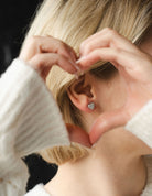 1/4ct. t.w. Heart Shape Newborn Lab Created Diamond Earrings in Sterling Silver