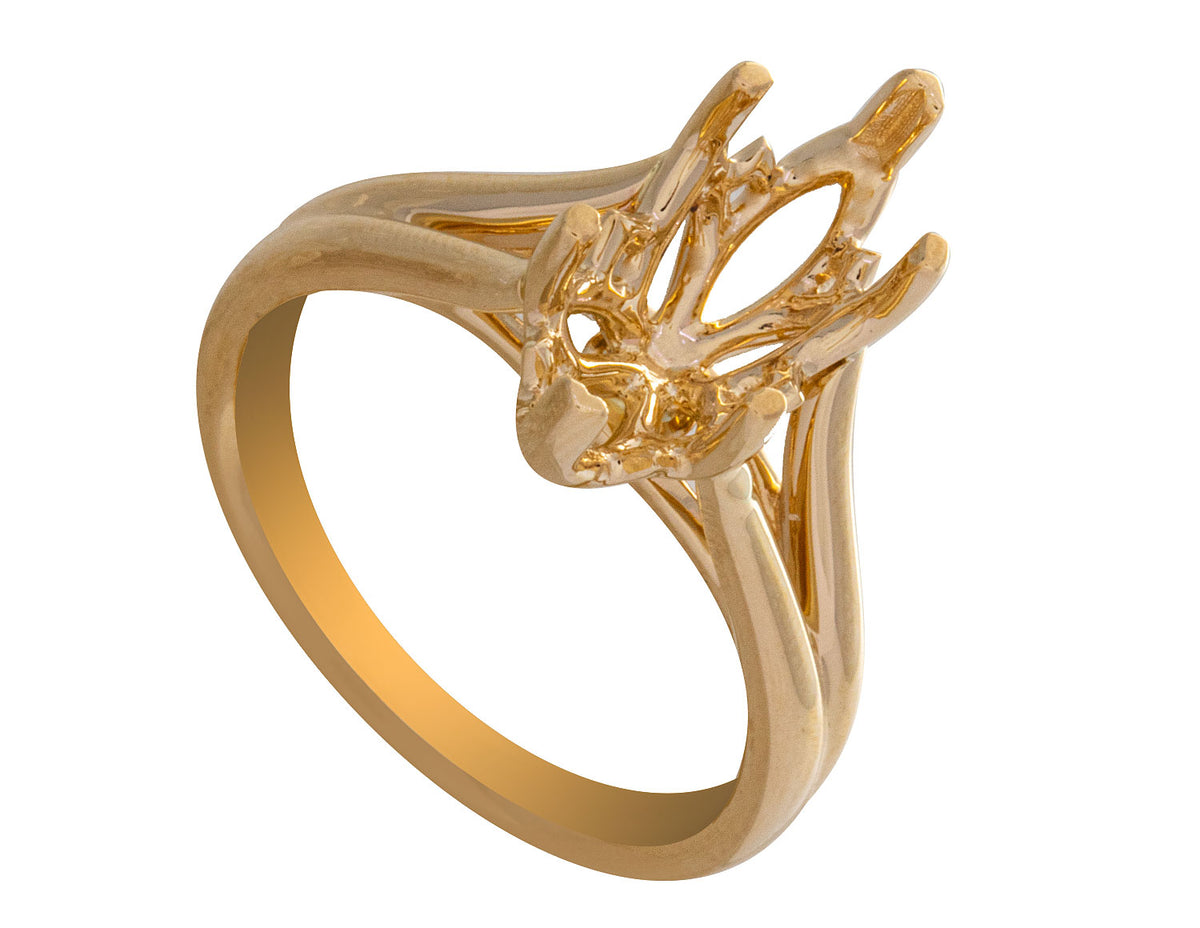 Solitaire Engagement Ring in 14K Yellow Gold