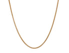 18" 1.3mm Gold Rounded Box Chain in 14K Yellow Gold