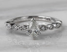 5/8ct. t.w. Pear Cut Newborn Lab Created Diamond Engagement Ring in 14K White Gold