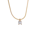 1/4ct. Round Cut Kessler 81 Diamond 3-Prong Raindrop Pendant in 14K Yellow Gold