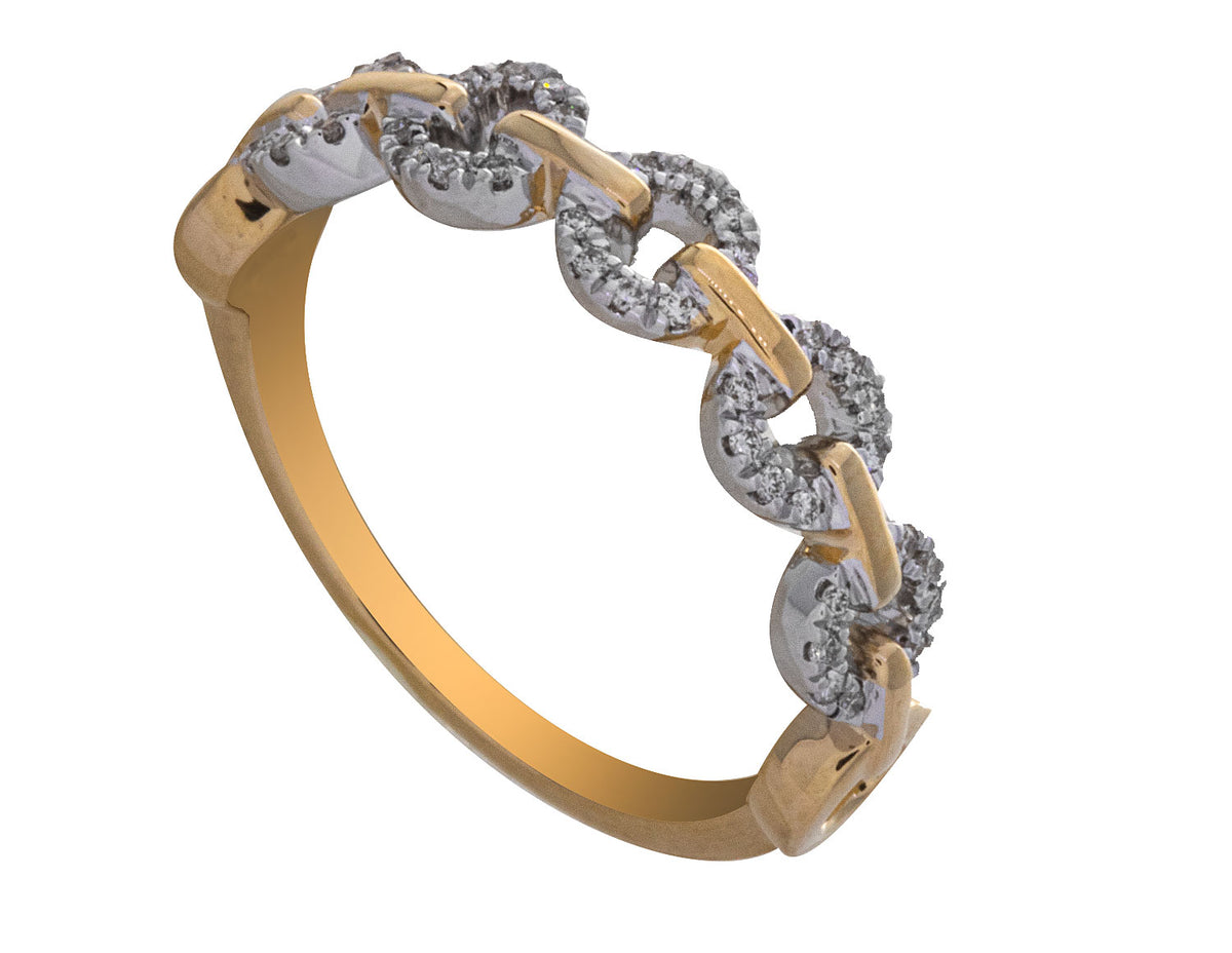 1/10ct. t.w. Diamond Ring in 14K Yellow and White Gold