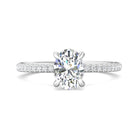 1/5ct. t.w. Oval Cut Diamond Engagement Ring in 14K White Gold