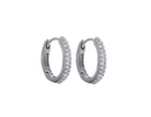 1/7ct. t.w. Diamond Hoop Earrings in Sterling Silver