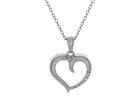 .03ct. t.w. Diamond Journey Heart Pendant in Sterling Silver