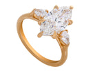 3 1/2ct. t.w. Marquise Cut Newborn Lab Created Diamond Engagement Ring in 14K Yellow Gold